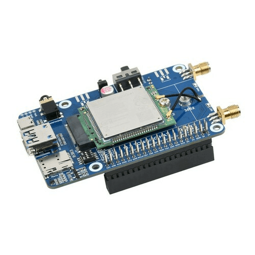 SIM7600G-H M.2 4G HAT для Raspberry Pi, высокоскоростной LTE CAT4, 4G/3G/2G, GNSS, Global Band — фото 2