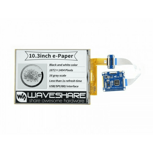 1872×1404, 10,3-дюймовый гибкий дисплей E-Ink HAT для Raspberry Pi — фото 2