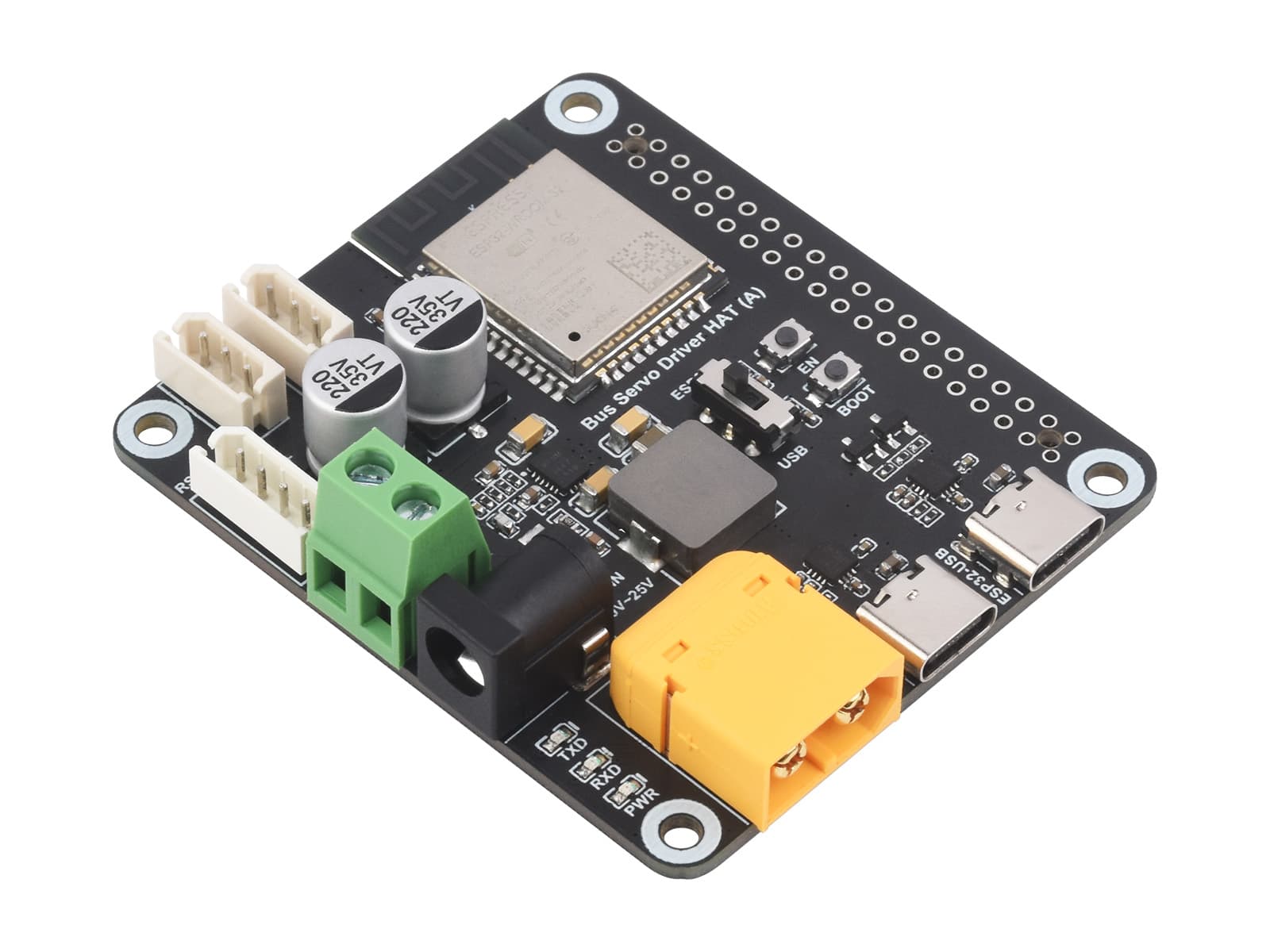 Драйвер сервопривода последовательной шины HAT, объединяет ESP32 и схему управления сервоприводом, подходит для сервоприводов последовательной шины серии ST / RSBL — фото 2