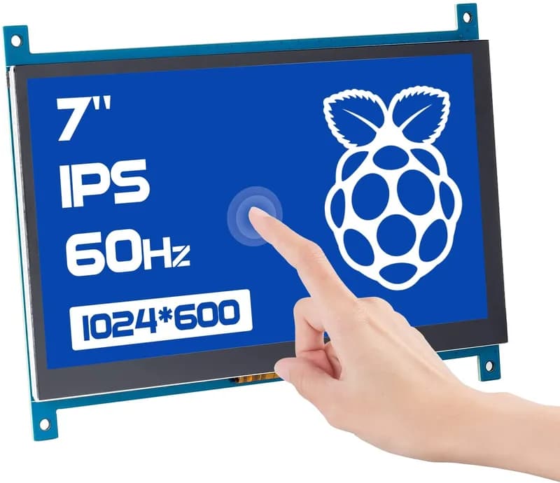 SunFounder Raspberry Pi 5 4, сенсорный экран, 7 дюймов, HDMI 1024×600, USB, IPS, ЖК-монитор для Raspberry Pi 400, 5, 4, 3 модели B, 2 модели B и 1 модели B+, емкостный сенсорный экран Windows