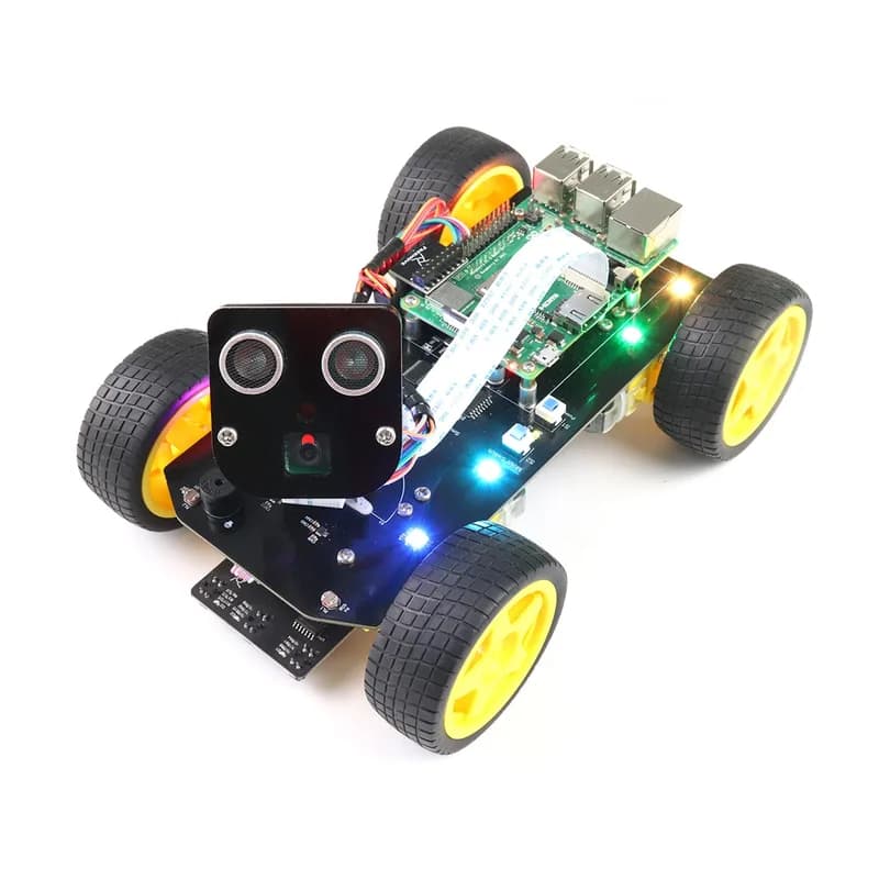 Автомобильный комплект Freenove 4WD Smart для Raspberry Pi 5 4 B 3 B+ Zero 2 W, отслеживание лиц, отслеживание линий, отслеживание света, предотвращение препятствий, управление приложениями, камера, сервопривод