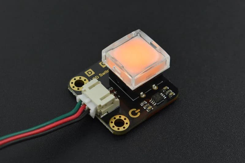 Gravity: Светодиодный переключатель для Arduino/micro:bit (Желтый)