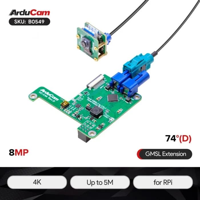 ArduCAM GMSL2 8MP Raspberry Pi
