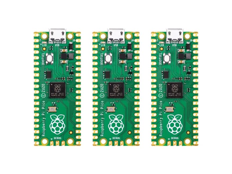 Raspberry Pi Pico (3 шт.) на базе RP2040 для начинающих Arduino, небольшой и гибкий дизайн, низкое энергопотребление