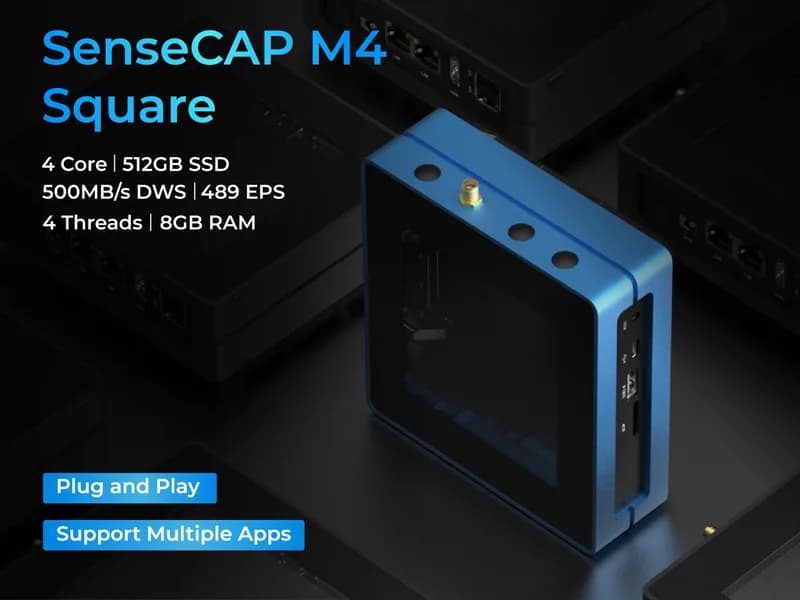 SenseCAP M4 Square — FluxNode и MystNodes