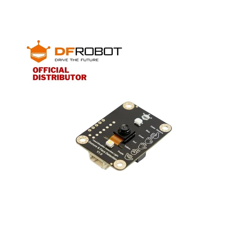 DFRobot Gravity: автономный датчик жестов Edge AI и датчик обнаружения лиц — 5 жестов, 10 лиц, 3 м (Arduino/RPi/ESP32) | SEN0626