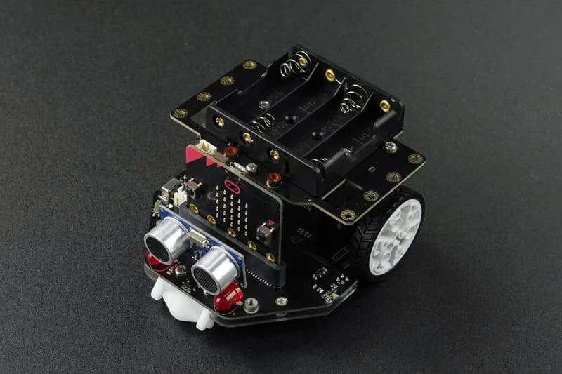 micro:Maqueen Plus V2 (никель-металл-гидридная аккумуляторная батарея) — усовершенствованный обучающий робот STEM для micro:bit