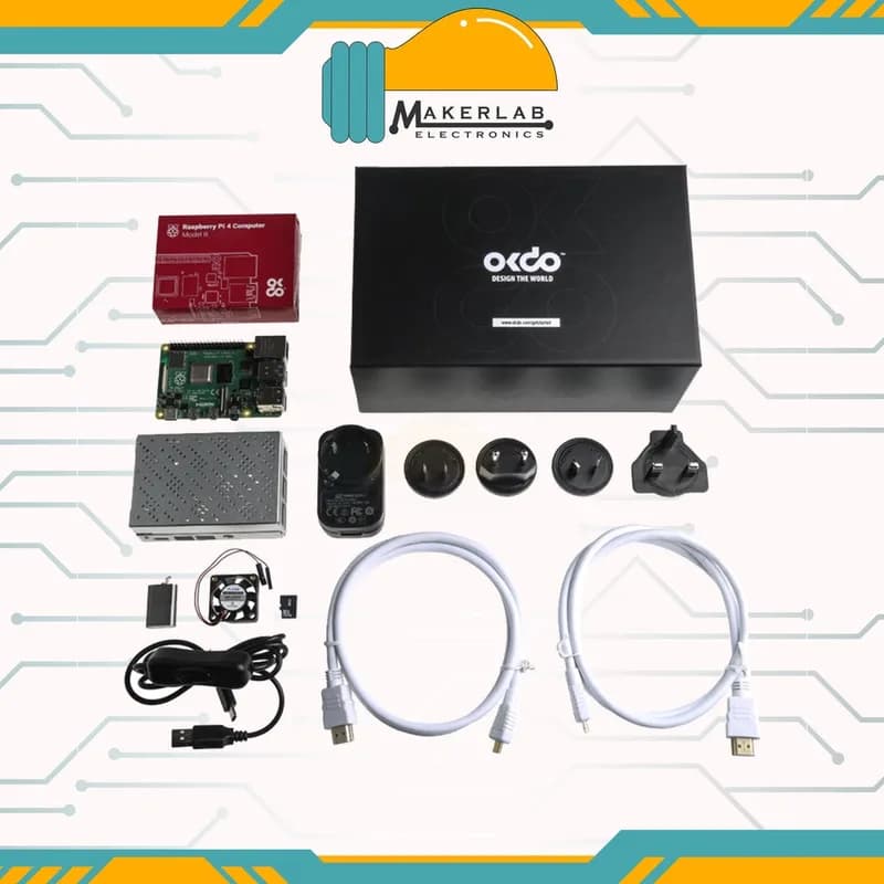 Raspberry Pi 4 Model B 8 ГБ ОЗУ Стартовый комплект OKdo Kit__ Официальный блок питания — 32 ГБ