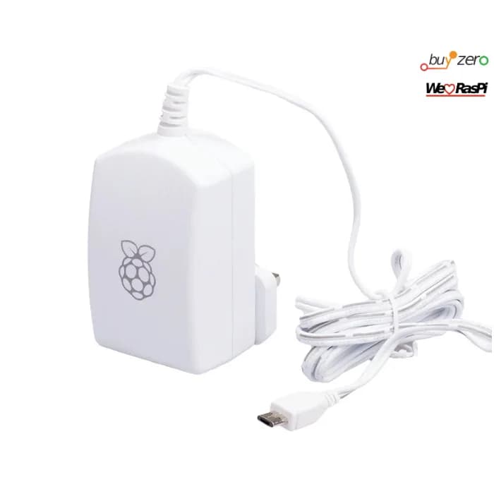 2.5 A Netzteil für Raspberry Pi (offizielles Netzteil, weiß, vier Köpfe)