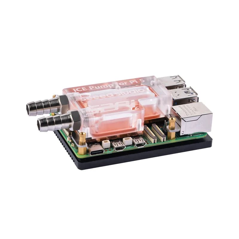 52Pi Аксессуары для охлаждения насоса ICE для Raspberry Pi 5, головка водяного охлаждения для Raspberry Pi 5