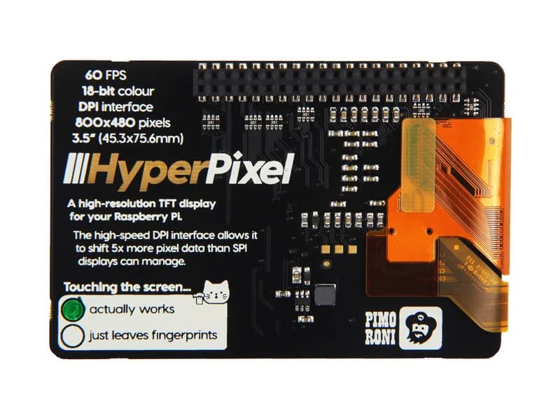 Pimoroni HyperPixel — 3,5-дюймовый дисплей высокого разрешения для Raspberry PI