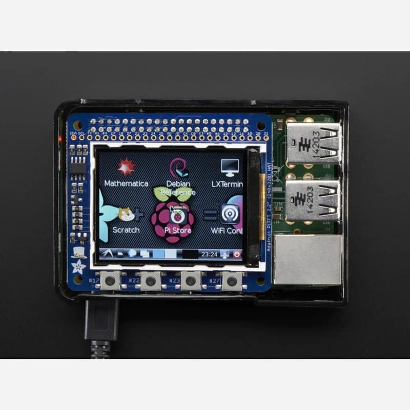 Мини-комплект Adafruit PiTFT 2.2 HAT — 320x240, 2.2 TFT — без сенсорного экрана