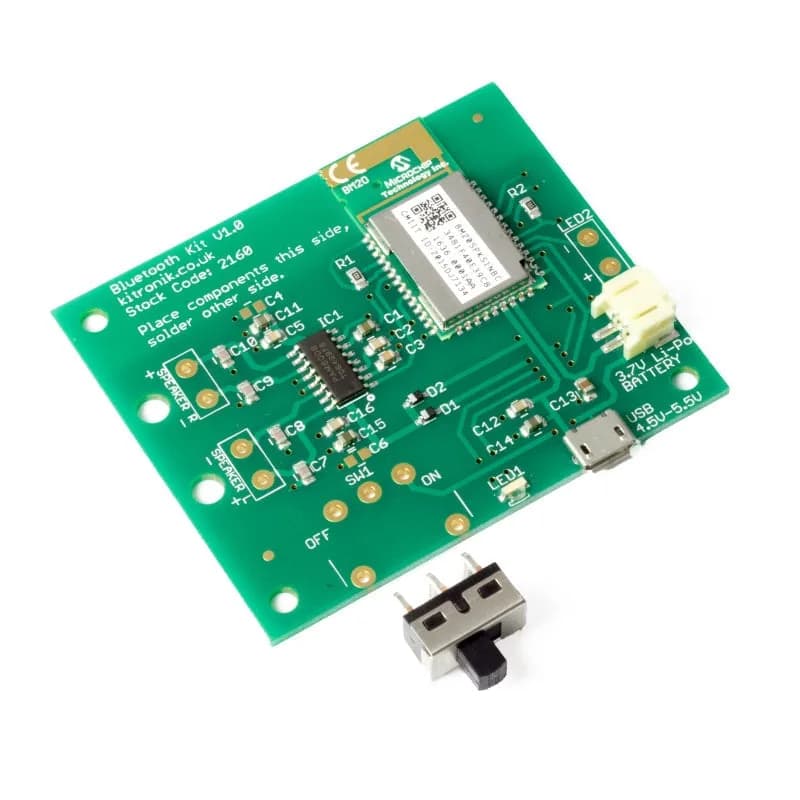 Kitronik Bluetooth стереоусилитель, печатная плата и только детали