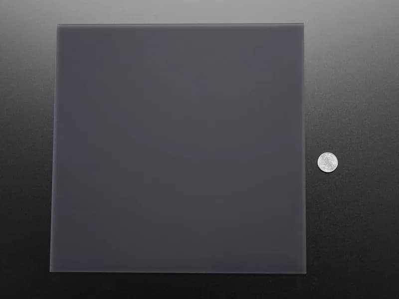 Черная светодиодная диффузионная акриловая панель, 12 x 12 дюймов, толщина 0,1 дюйма / 2,6 мм.