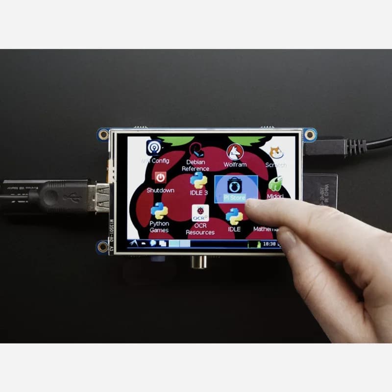 PiTFT - В сборе 480x320 3,5 TFT+сенсорный экран для Raspberry Pi