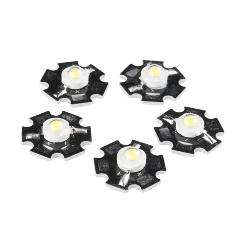 LED — алюминиевая печатная плата мощностью 3 Вт (5 шт., холодный белый)