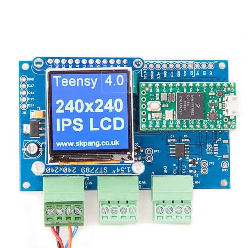 Плата Teensy 4.0 Triple CAN с ЖК-дисплеем IPS 240x240 и держателем USB-карты