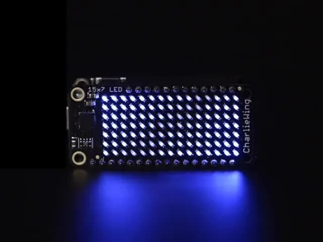 Adafruit 15x7 CharliePlex Светодиодный матричный дисплей FeatherWing - синий