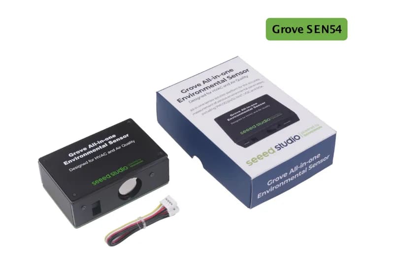 Grove - SEN54 Универсальный датчик окружающей среды - VOC, RH, Temp, PM1,0/2,5/4/10 с превосходной точностью и сроком службы
Характеристики