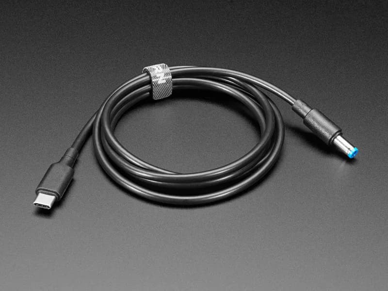 Кабель USB Type C 3.1 PD с цилиндрическим разъемом 5,5 мм — выход 15 В, 5 А — 1,2 м с электронной маркировкой