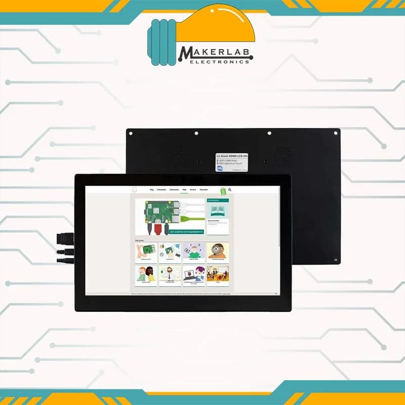 Waveshare 13,3-дюймовый емкостный сенсорный ЖК-экран в корпусе V2, 1920×1080, HDMI, IPS