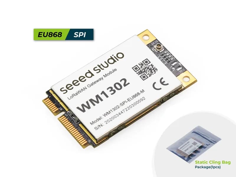 Wio-WM1302 Модуль шлюза дальнего действия без SX1262(SPI) - EU868
Модуль