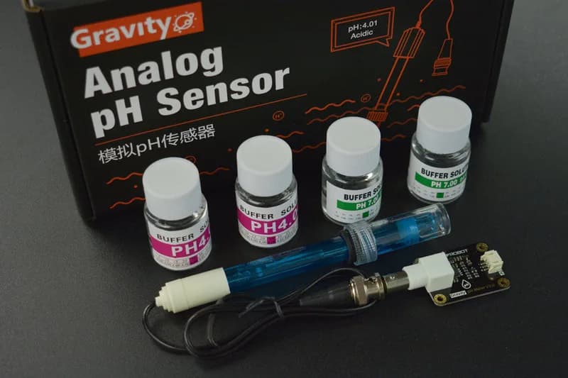 Гравитация: аналоговый датчик/измеритель pH V2 (совместим с Arduino, Raspberry Pi и micro:bit)