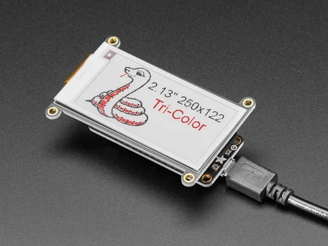 Adafruit 2,13-дюймовый трехцветный HD-дисплей на электронных чернилах/электронной бумаге FeatherWing