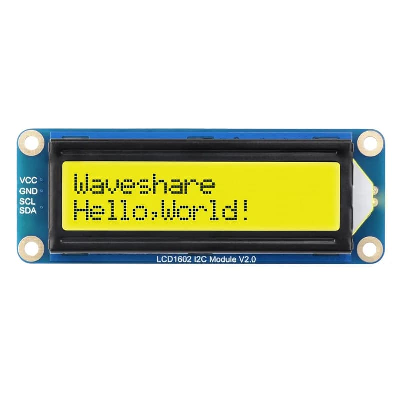 ЖК-модуль Waveshare Green 16x2 I2C — 3,3 В/5 В с управлением подсветкой