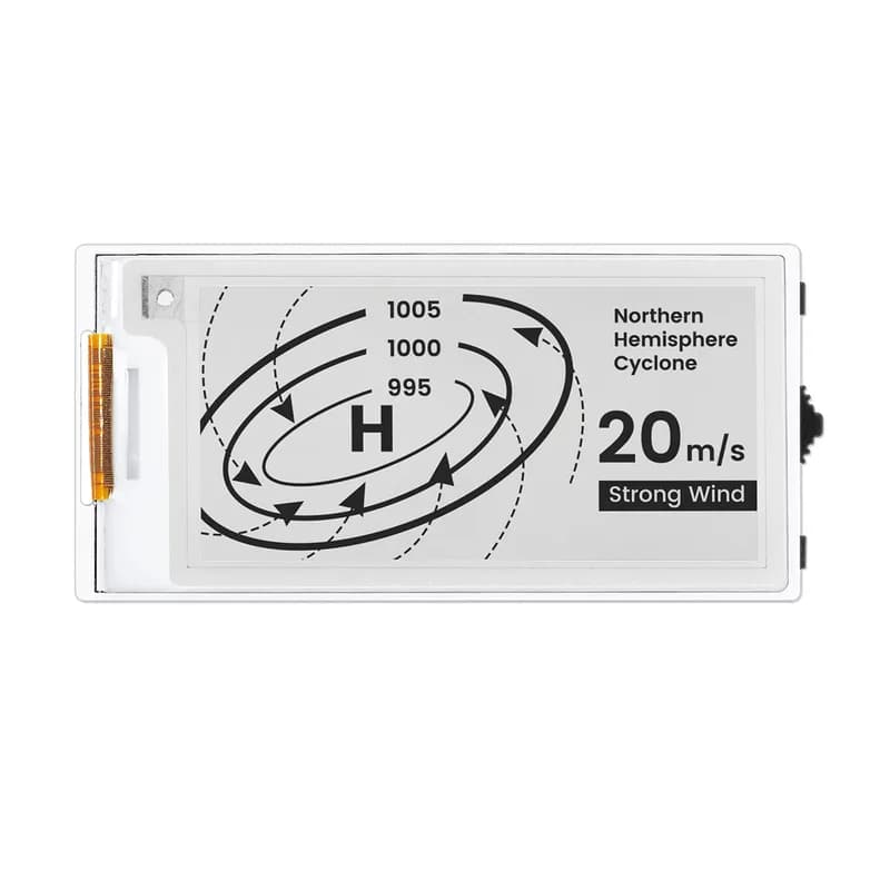 CrowPanel ESP32 2,13-дюймовый HMI-дисплей на электронной бумаге с разрешением 122*250, черный/белый цвет, управляемый интерфейсом SPI