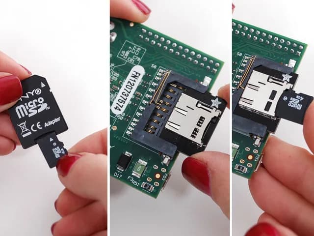 Низкопрофильный адаптер для карт памяти microSD для Raspberry Pi