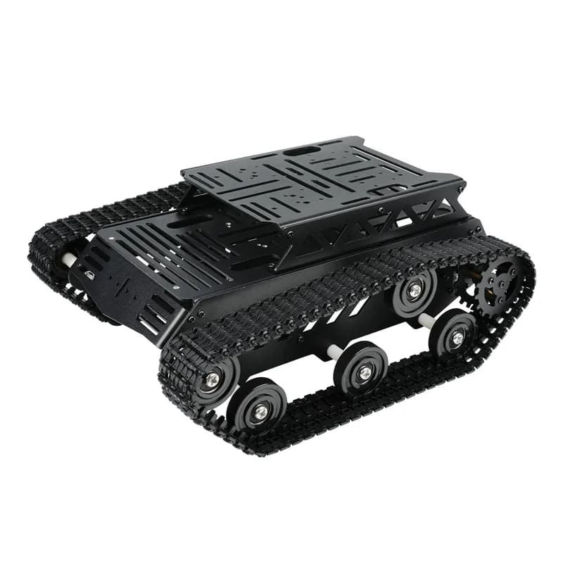 Hiwonder Tank Car Chassis Kit Амортизирующий робот с мотор-редуктором постоянного тока для Arduino / Raspberry Pi / Jetson Nano DIY Набор для обучения роботизированному автомобилю (черный)
Плата
