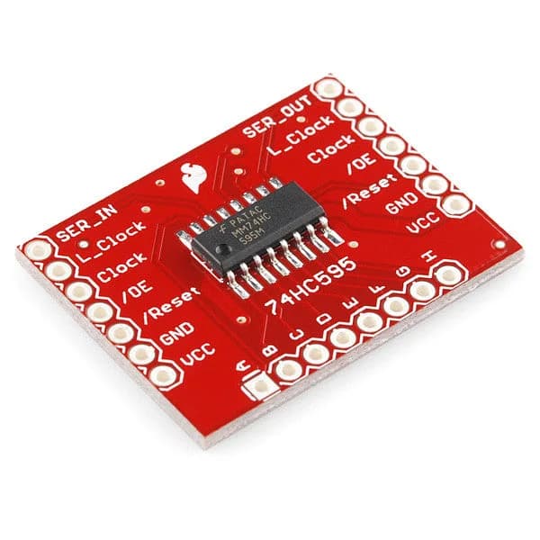 SparkFun Прорыв регистра сдвига - 74HC595