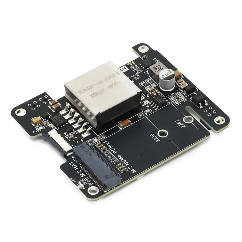 Uctronics 5V 5A PoE+ NVMe HAT для Raspberry Pi 5 (с активным кулером)