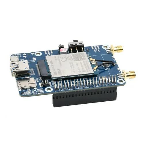 EM06-E LTE Cat-6 HAT для Raspberry Pi, две антенны LTE-A, многорегиональный многодиапазонный, GNSS