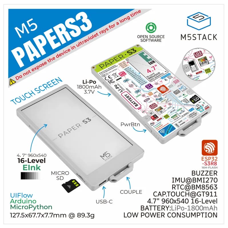 M5PaperS3 ESP32-S3 --