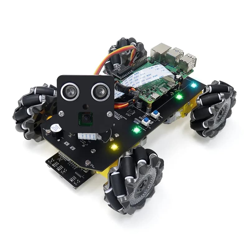 Автомобильный комплект Freenove Mecanum Wheel для Raspberry Pi 5 4 B 3 B+ Zero 2 W, отслеживание лиц, отслеживание линий, отслеживание света, предотвращение препятствий, управление приложениями, камера, сервопривод