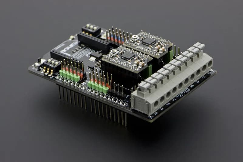 Gravity: двойной биполярный экран шагового двигателя для Arduino (DRV8825)