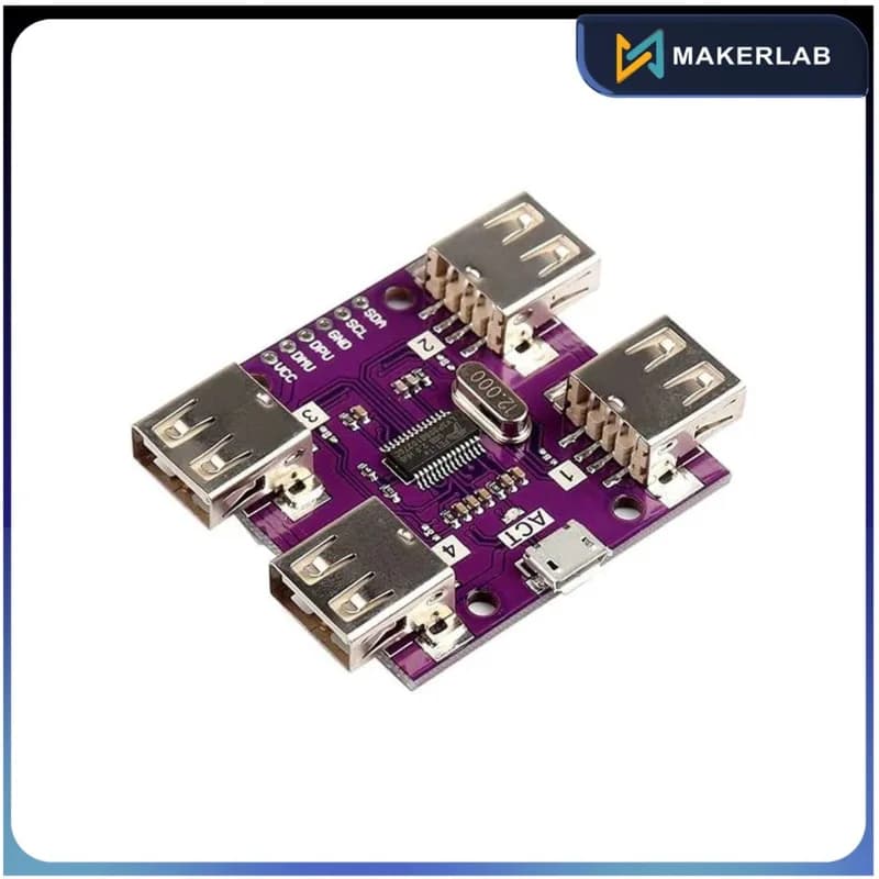 4-портовый высокоскоростной контроллер USB 2.0 HUB для Arduino типа Micro USB