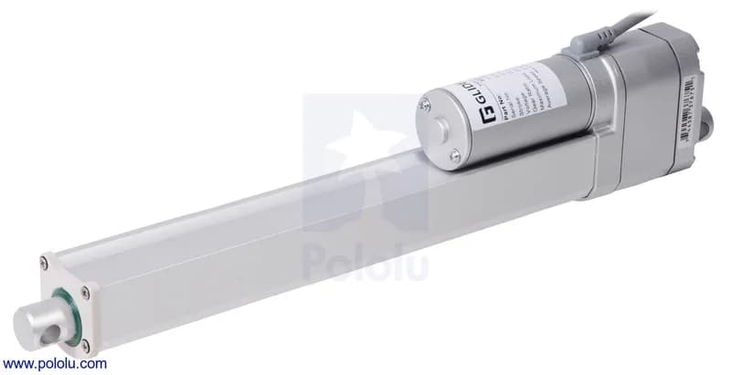 Glideforce MD122010-P Линейный привод средней мощности с обратной связью: 100 кгс, ход 10 дюймов (используемый 9,8 дюйма), 0,58 дюйма/с, 12 В