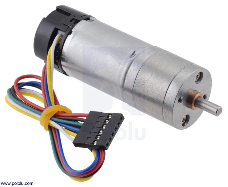 172:1 Металлический мотор-редуктор 25Dx71L мм MP 12V с энкодером 48 CPR