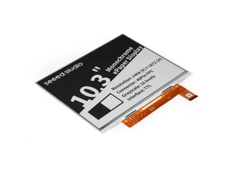 10,3-дюймовый монохромный дисплей eInk/ePaper с разрешением 1404 × 1872 пикселей, интерфейс TTL, поддержка XIAO/Arduino