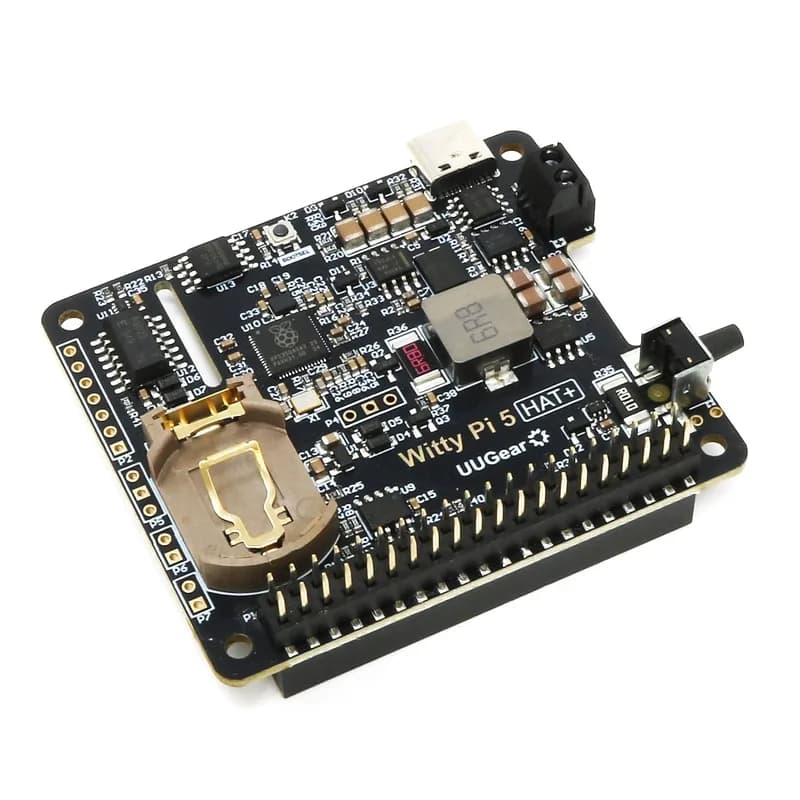 Witty Pi 5 HAT+ Часы реального времени и управление питанием для Raspberry Pi