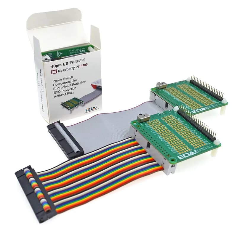 40-контактная защита ввода-вывода для Pi400, кабель Rainbow