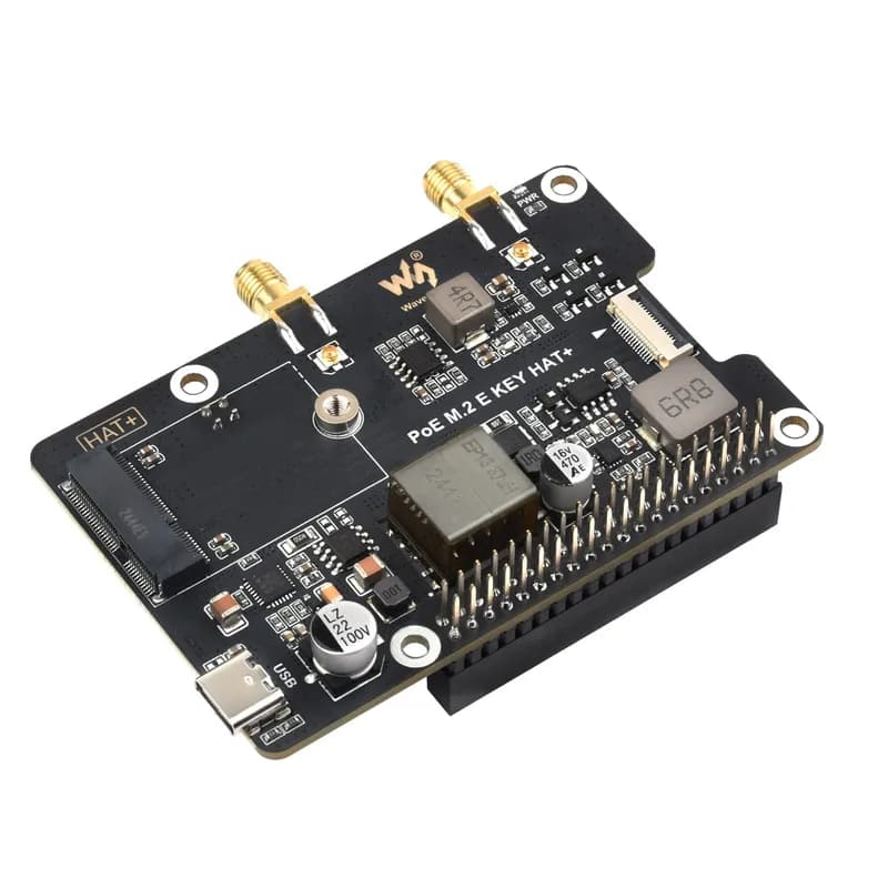 Шляпа M.2 E-Key PoE для Raspberry Pi 5