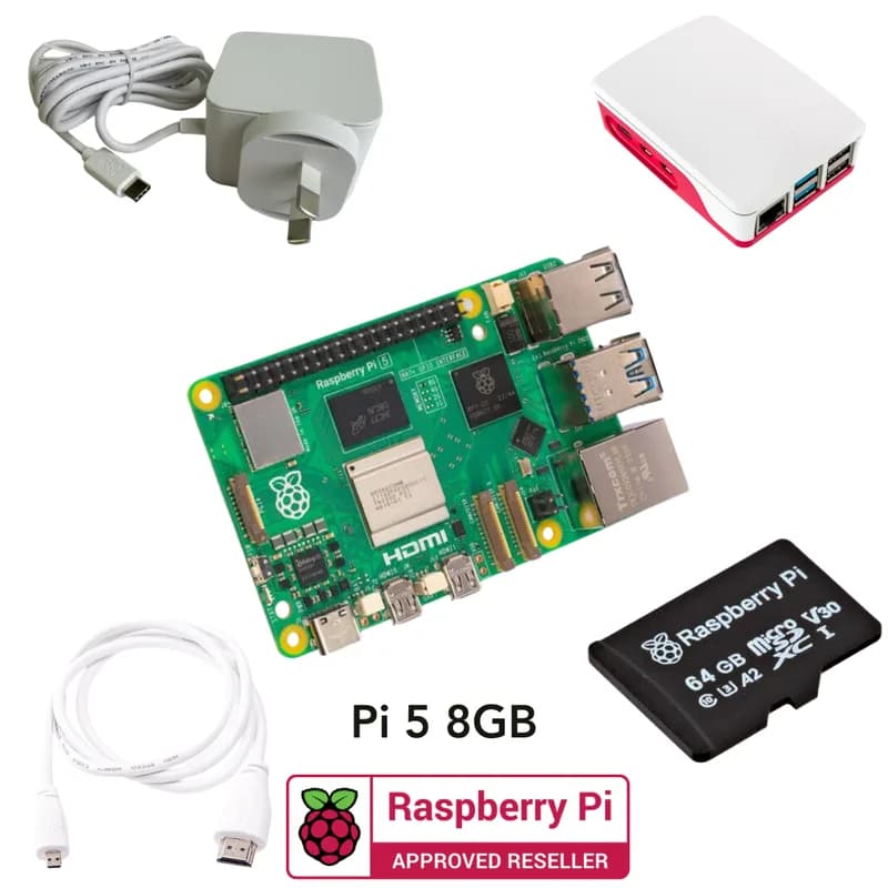 Стартовый комплект Pakronics® Raspberry Pi® 5 8 ГБ (белый)
