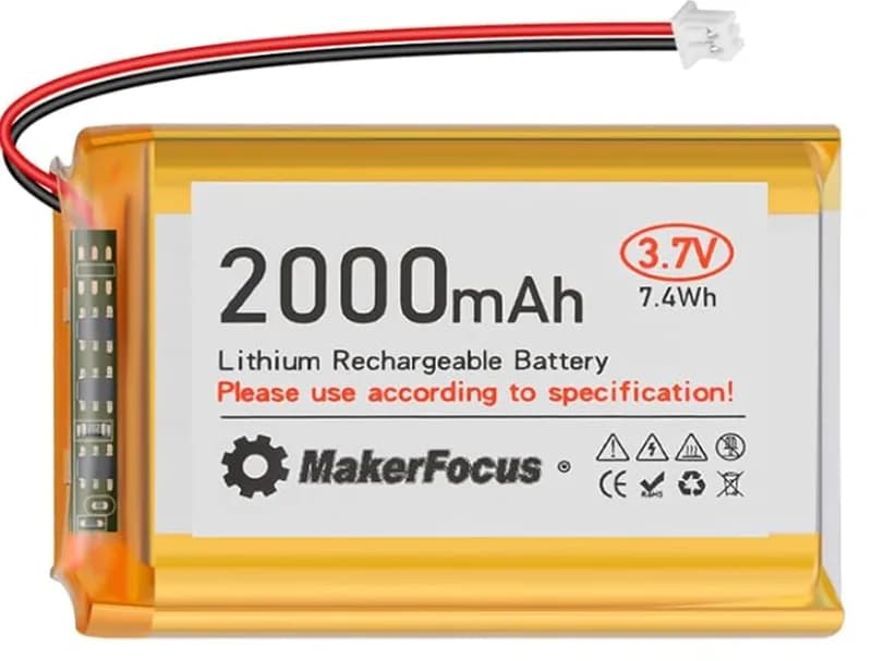 3,7 В 2000 мАч 103450 LiPo аккумулятор с разъемом JST 1,25