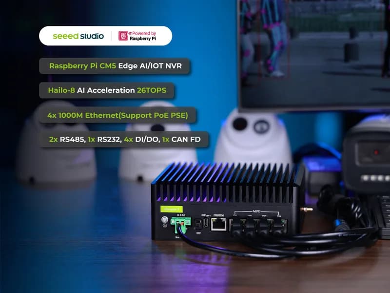 reComputer Industrial R2235-12 — самый надежный и мощный сетевой видеорегистратор Raspberry Pi Edge AI/IOT с 26 TOPS