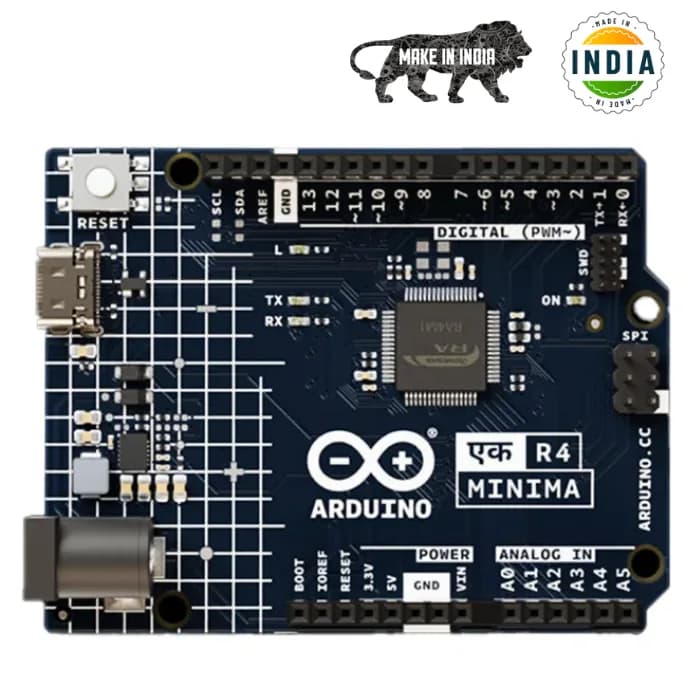 Оригинальный Arduino UNO EK (एक) R4 Minima — сделано в Индии