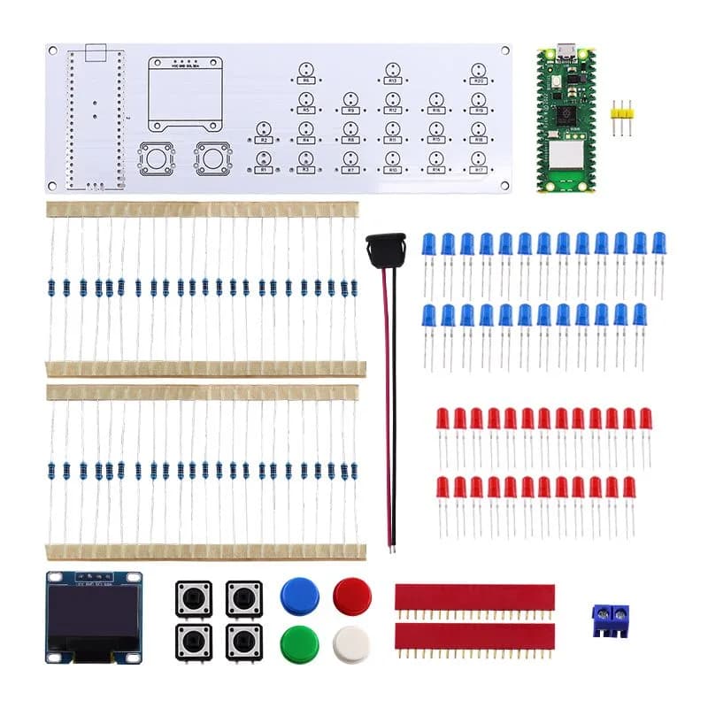 Бинарные часы и монитор погоды — набор Raspberry Pi Pico W DIY